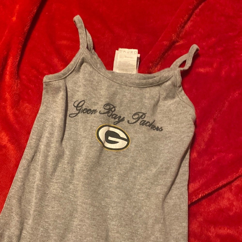 Grey tank, packers, Green Bay, kids, teen